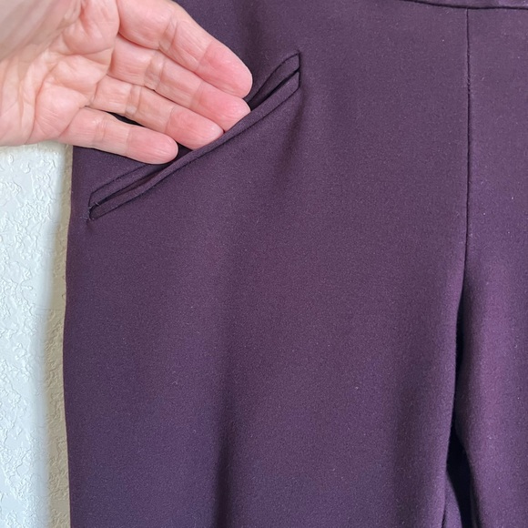 LIKE NEW Tommy Hilfiger size 4 plum colored business/casual leggings. - Picture 2 of 6